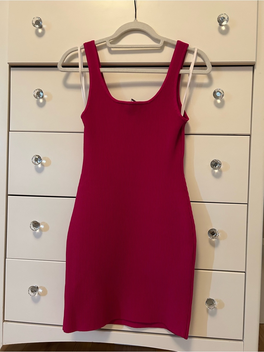 Babaton Sculpt Knit Squareneck Mini Dress - Granita Pink - Picture 4 of 6
